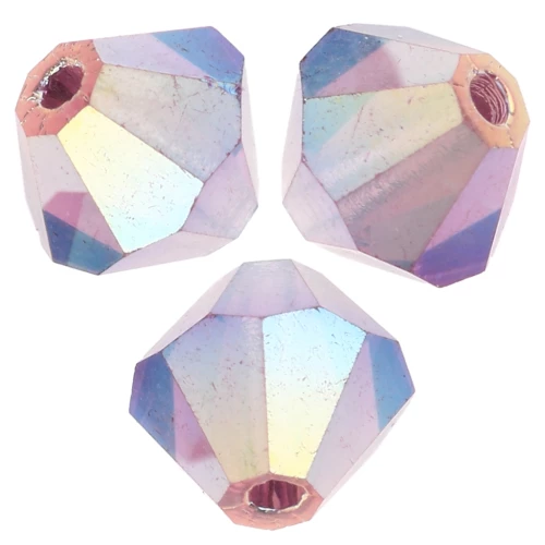Preciosa Bicone Beads - Rondelle Bead 5 mm - Amethyst AB 2X x12