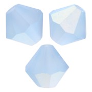 Preciosa bicone beads - Rondelle Bead 6 mm - Aquamarine AB Matt x12|raw }}