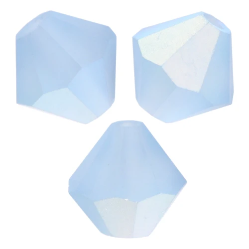 Preciosa bicone beads - Rondelle Bead 6 mm - Aquamarine AB Matt x12