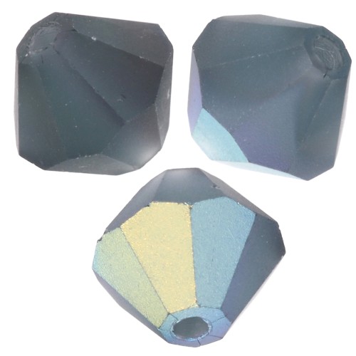 Preciosa Bicone Beads - Rondelle Bead 6 mm - Montana AB Matt x12