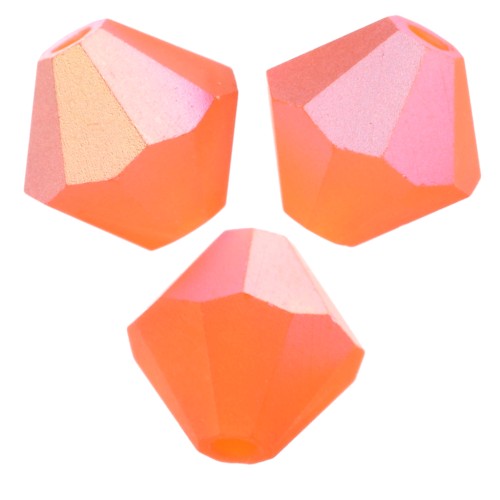 Preciosa Bicone Beads - Rondelle Bead 6 mm - Sun AB Matt x12