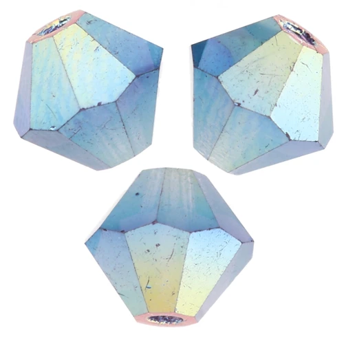 Preciosa bicone beads - Rondelle Bead 5 mm - Deep Tanzanite AB 2X x12