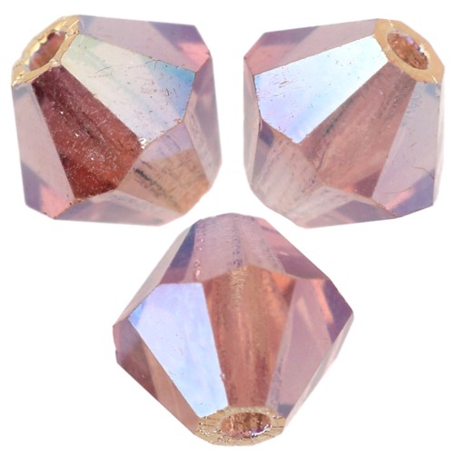 Preciosa Bicone Beads - Rondelle Bead 5 mm - Light Colorado Topaz AB 2X x12