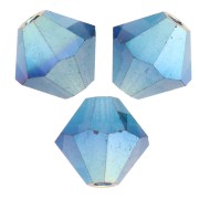 Preciosa Bicone Beads - Rondelle Bead 5 mm - Montana AB 2X x12|raw }}