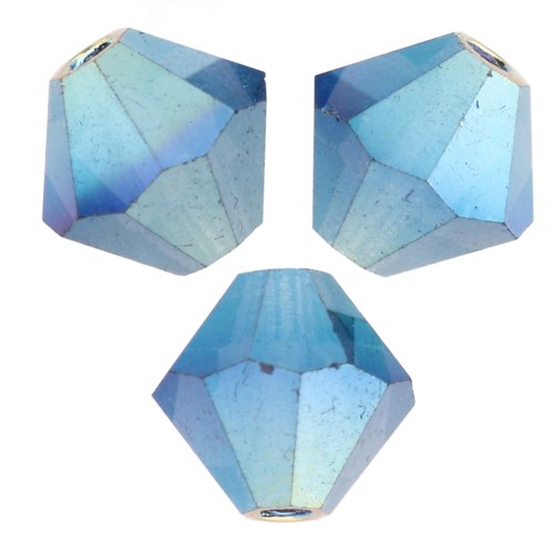 Preciosa Bicone Beads - Rondelle Bead 5 mm - Montana AB 2X x12