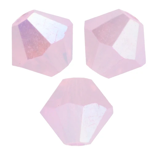 Preciosa bicone beads - Rondelle Bead 5 mm - Rose Opal AB 2X x12
