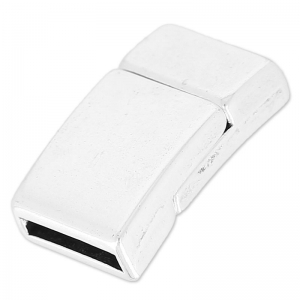 Magnetic clasp 20x12 mm for 10mm Lace Antique Silver Plating x1