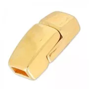 Magnetic clasp 17x8mm for cords 5mm fine Gold plated x1