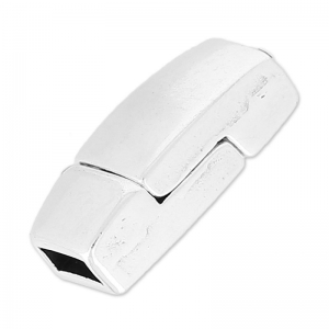 Magnetic clasp 17x8mm for cords 5mm Antique Silver Plating x1