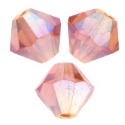 Bicone beads Preciosa - Rondelle Bead 5 mm - Topaz AB 2X x12