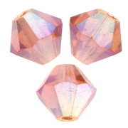 Bicone beads Preciosa - Rondelle Bead 5 mm - Topaz AB 2X x12