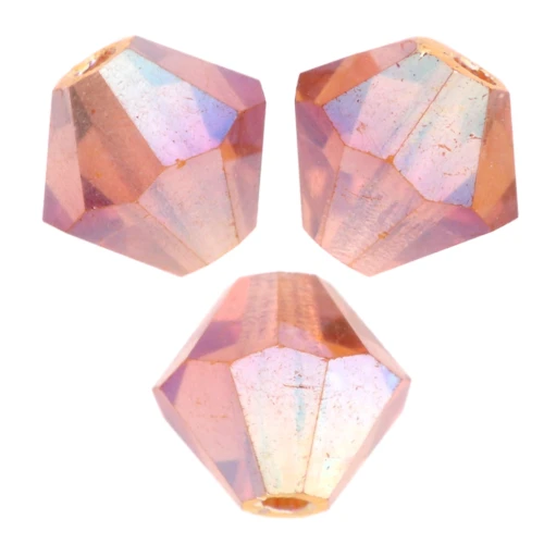 Bicone beads Preciosa - Rondelle Bead 5 mm - Topaz AB 2X x12