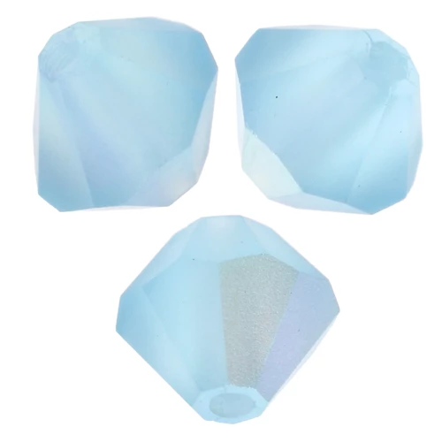 Preciosa bicone beads - Rondelle Bead 5 mm - Aqua Bohemica AB Matt x12