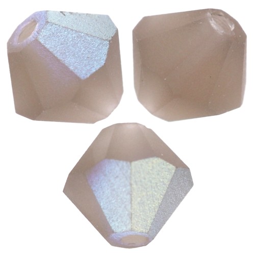 Preciosa Bicone Beads - Rondelle Bead 5 mm - Black Diamond AB Matt x12