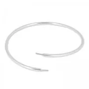 925 Sterling silver flexible bracelet 20.5 cm for halfdrilled beads
