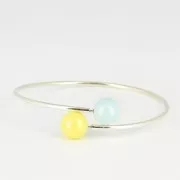 925 Sterling silver flexible bracelet 20.5 cm for halfdrilled beads