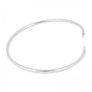 925 Sterling silver flexible bracelet 20.5 cm for halfdrilled beads