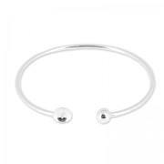Flexible bracelet  925 17cm Sterling silver for halfdriled beads|raw }}