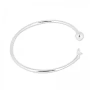 Flexible bracelet  925 17cm Sterling silver for halfdriled beads
