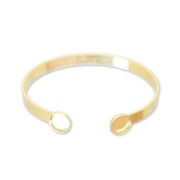 Bracelet in brass 15cm for flat back cabochons 8mm fine Gold plated x1|raw }}