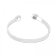 Brass bracelet  15cm for flat back cabochons 8mm silver tone x1