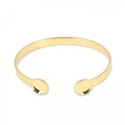 Brass bracelet 15cm for flat back cabochons 10mm fine Gold plated x1