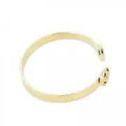 Brass bracelet 15cm for flat back cabochons 10mm fine Gold plated x1
