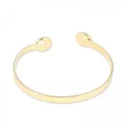 Brass bracelet 15cm for flat back cabochons 10mm fine Gold plated x1