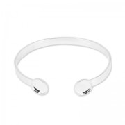 Brass bracelet  15cm for flat back cabochons 10mm silver tone x1ons fo|raw }}