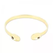 Brass bracelet 15cm for flat back cabochons 14x10mm fine gold plated x1