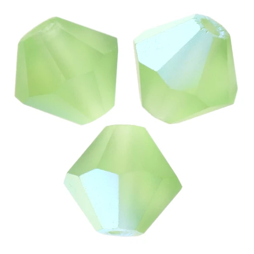 Preciosa bicone beads - Rondelle Bead 5 mm - Peridot AB Matt x12