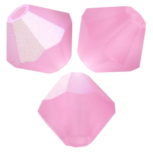 Preciosa Bicone Beads - Rondelle Bead 5 mm - Rose AB Matt x12