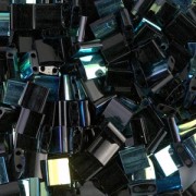 Miyuki Tila Beads 5x5x1.9 mm TL-4555 - Jet AB x10g|raw }}