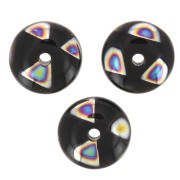 6mm Glass beads - Jet Vitrail x50|raw }}