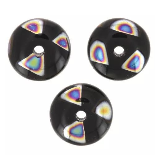 6mm Glass beads - Jet Vitrail x50