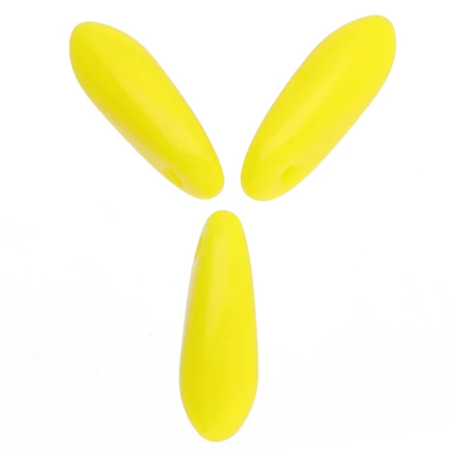 Glass daggers 3x11 mm - Opaque Yellow x50