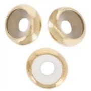 7 mm stopper bead with 2.5 mm hole - Gold filled (gold laminated) x1