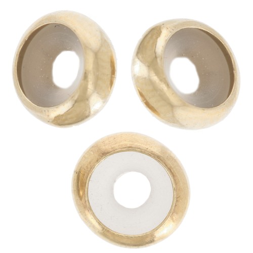 7 mm stopper bead with 2.5 mm hole - Gold filled (gold laminated) x1