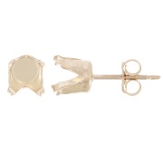 Earstuds 4 claws for 6mm cabochon - Gold Filled x2|raw }}