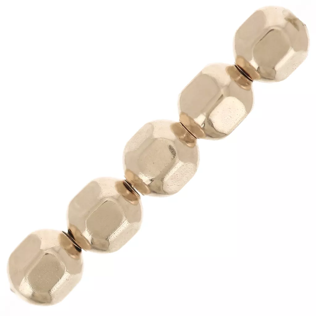 Round faceted beads mm Gold filled (gold laminated) x5