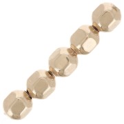 Round faceted beads 3 mm - Gold filled (gold laminated) x5
