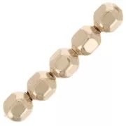Round faceted beads 3 mm - Gold filled (gold laminated) x5
