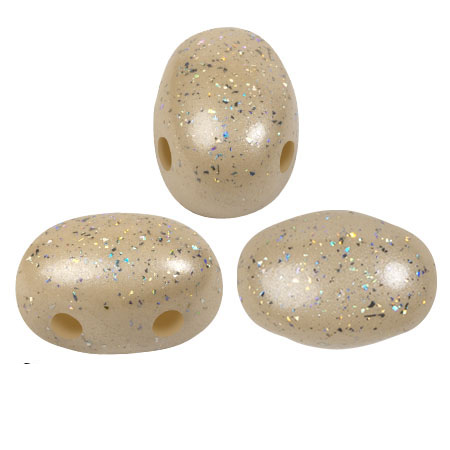 5x7mm Glass beads Samos® by Puca® - Constellation Beige x10g