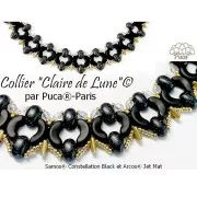 5x7mm Glass beads Samos® by Puca® - Constellation Beige x10g