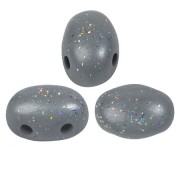 5x7mm Glass beads Samos® by Puca® - Constellation Gray x10g