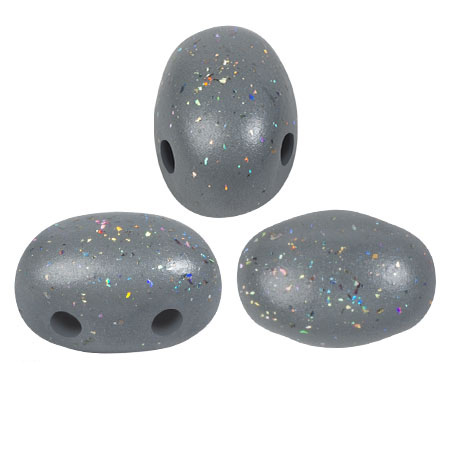 5x7mm Glass beads Samos® by Puca® - Constellation Gray x10g