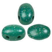 5x7mm Glass beads Samos® by Puca® - Constellation Green x10g|raw }}