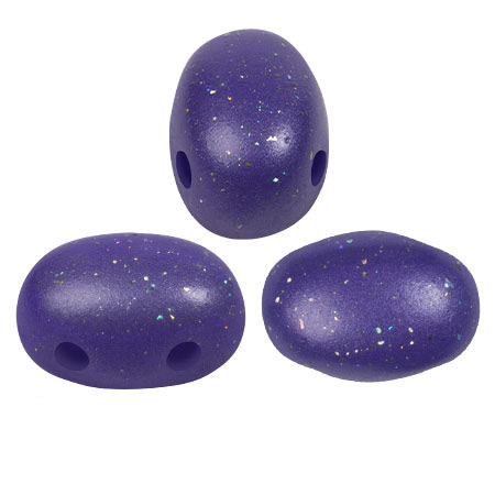 5x7mm Glass beads Samos® by Puca® - Constellation Purple rain x10g