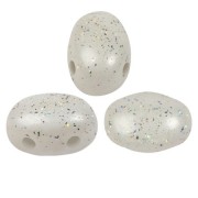 5x7mm Glass beads Samos® by Puca® - Constellation White x10g