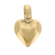 6x4mm 304L stainless steel Heart charms - Gold x2
